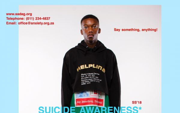 DOCC partners with the South African Depression and Anxiety Group for new capsule collection on suicide awareness