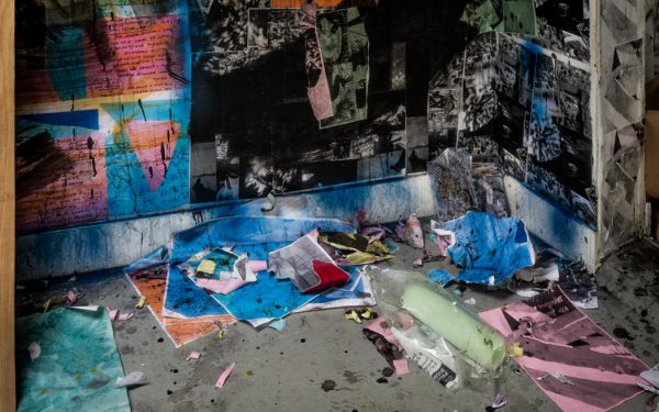 Sam Vernon’s very suggestive, emblematic images and abstract scenes confront personal and historical memories