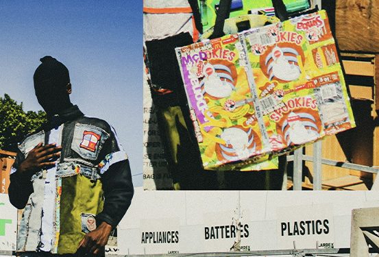 Neon drippings with upcycling designer and musician Hlumelo Kakaza