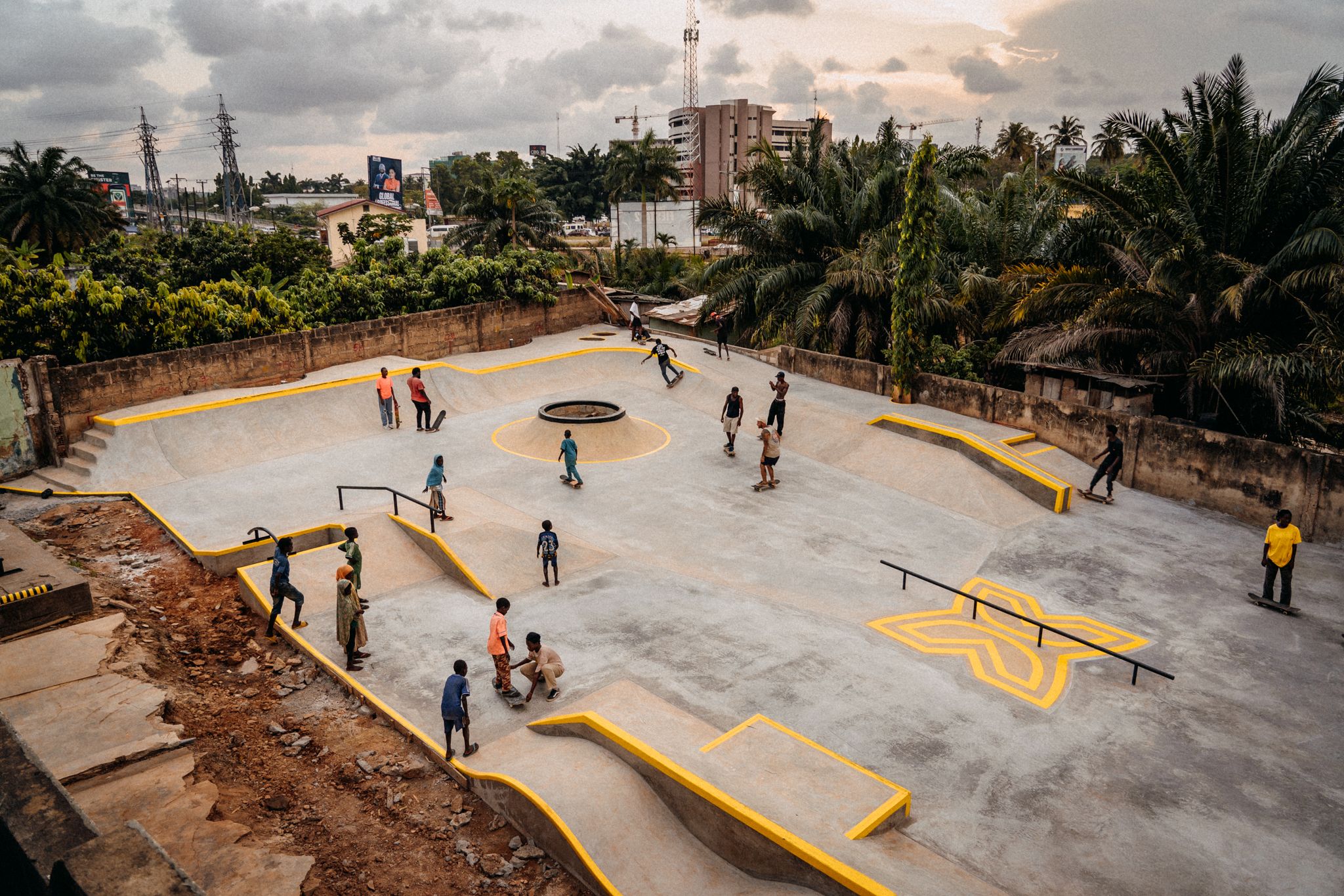 Freedom Skatepark Ghana_Fawohodiepainted on Skatepark in Ghana_Skatepark built by Limbo Accra, Ghana