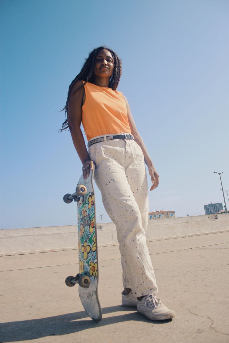 Sandy Alibo founder of Freedom Skatepark Ghana and Surf Ghana and Skate Gal Club